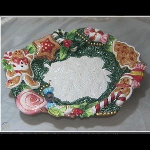 VINTAGE FITZ & FLOYD SUGAR PLUM XMAS SERVING PLATE
